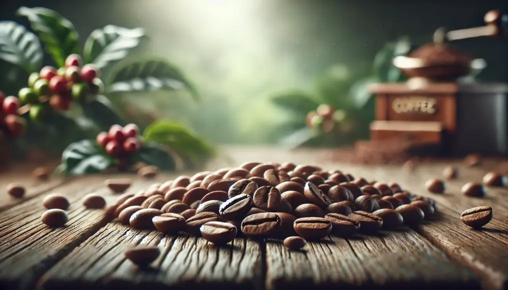 Image illustrating the characteristics and appearance of Arabica coffee beans