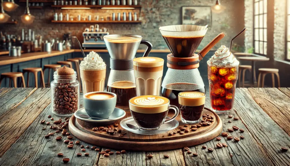 Various styles of coffee