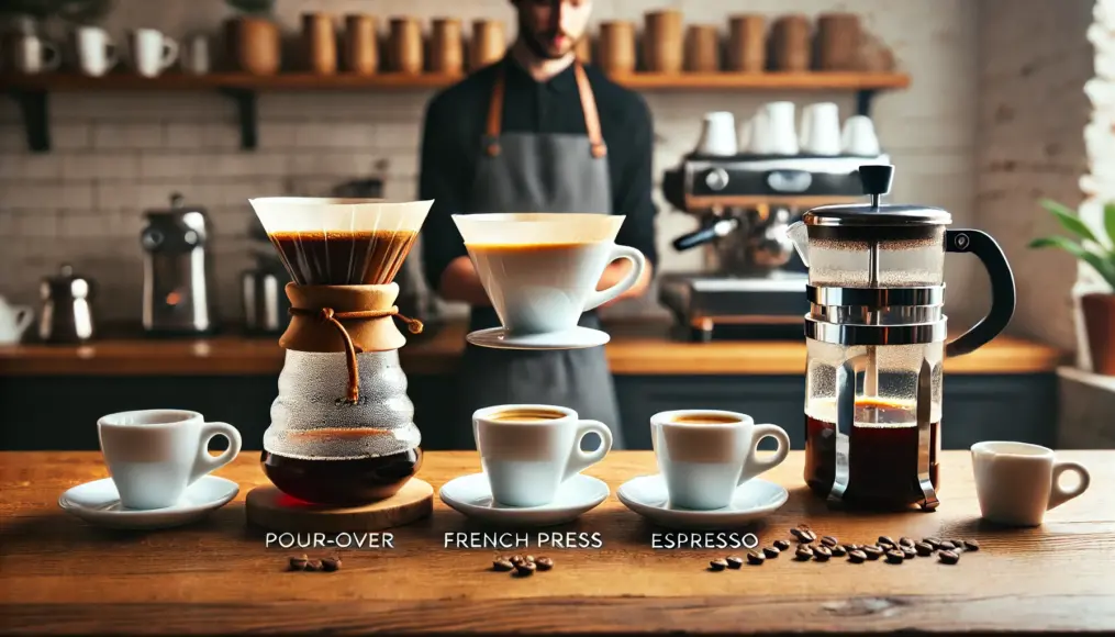 Comparison of different brewing methods for Brazilian coffee