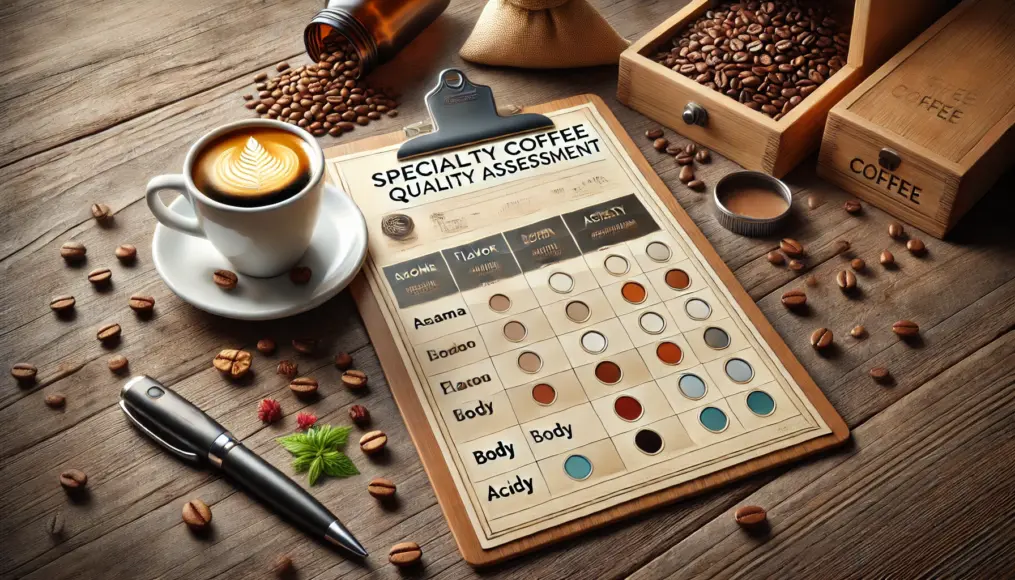 A quality evaluation sheet for specialty coffee