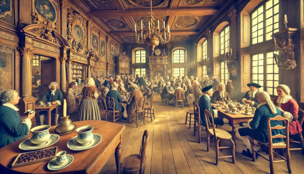 Early coffeehouses flourishing across Europe