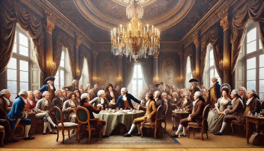 Debates in a salon during the French Revolution