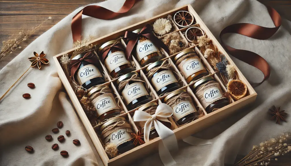 Gift set of flavored coffee