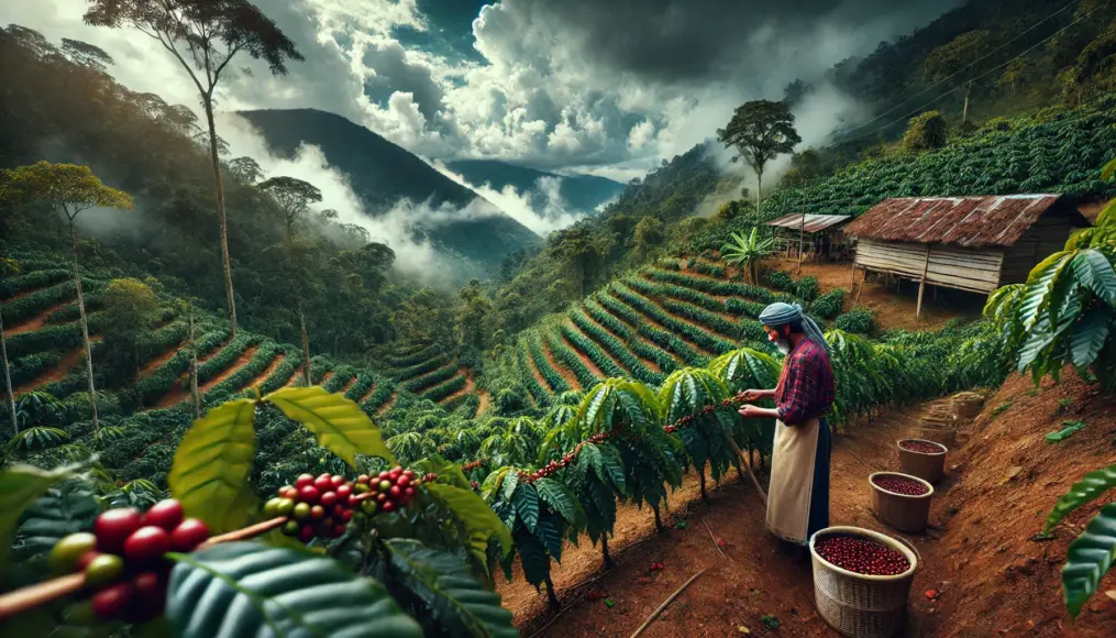 A Guatemalan high-altitude coffee farm