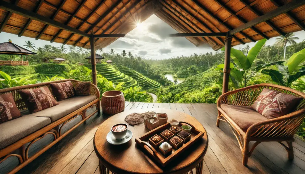 Indonesian coffee farm café