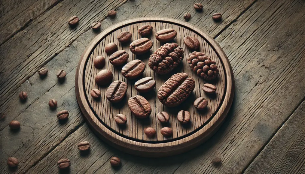 Close-up of Liberica coffee beans