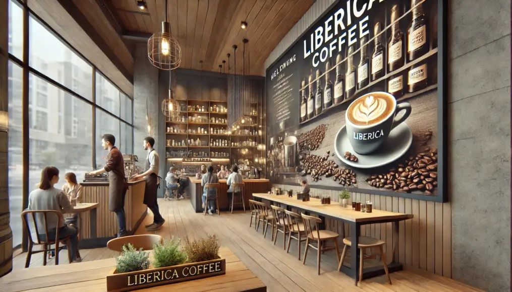 A café offering Liberica coffee as a unique menu option