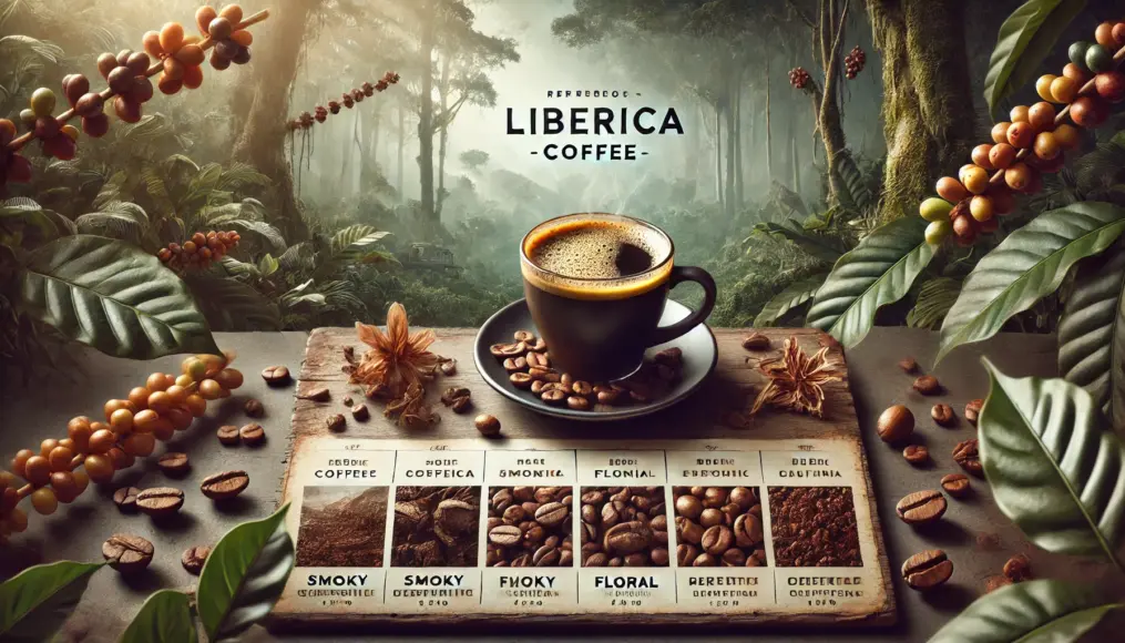 Illustration of Liberica coffee’s unique characteristics and taste