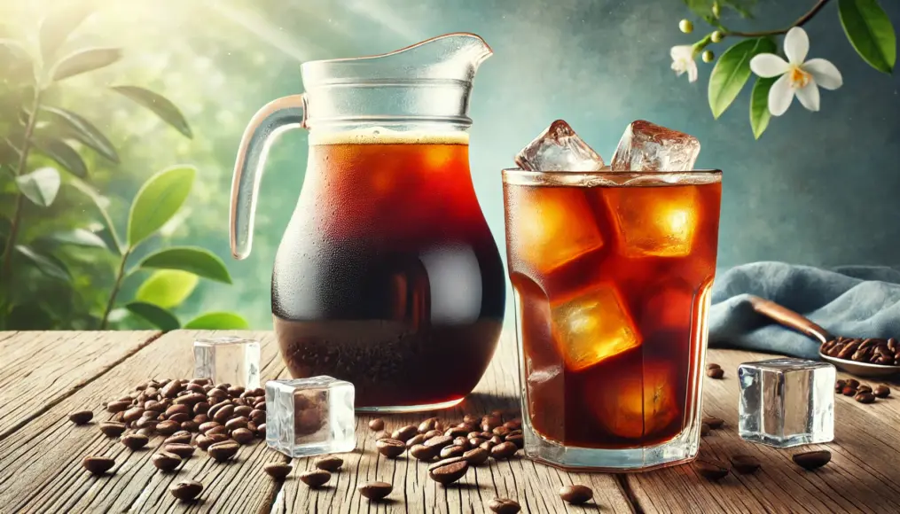 Cold brew coffee made with light roast beans