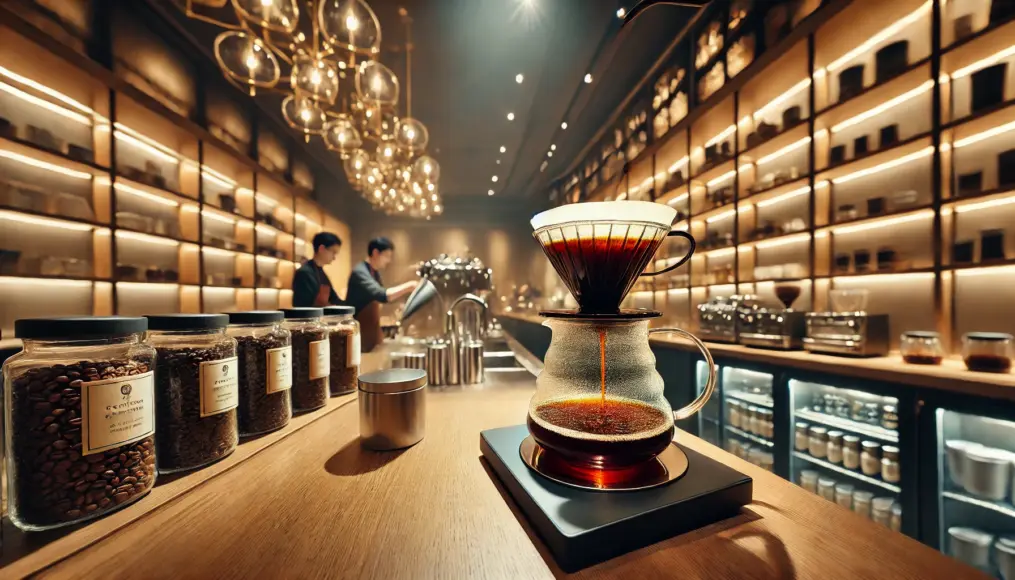 Luxury coffee served at a high-end café