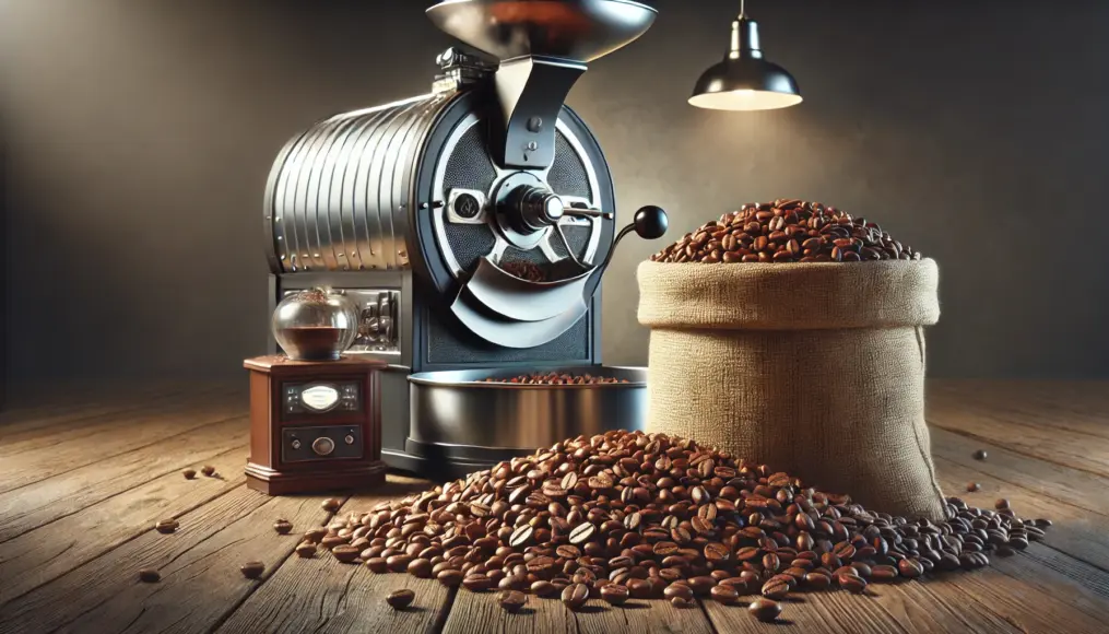 Medium roast coffee beans and roasting equipment