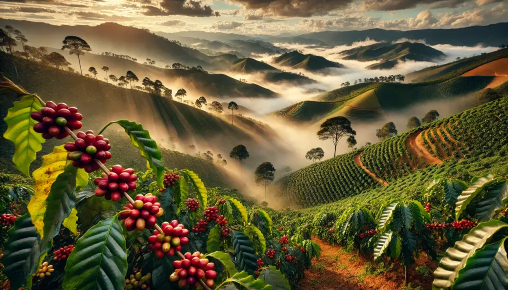 A high-altitude coffee farm in Minas Gerais