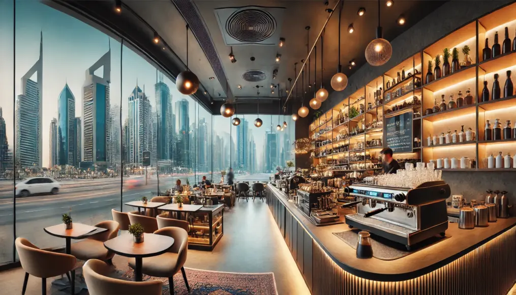 Modern café in Dubai