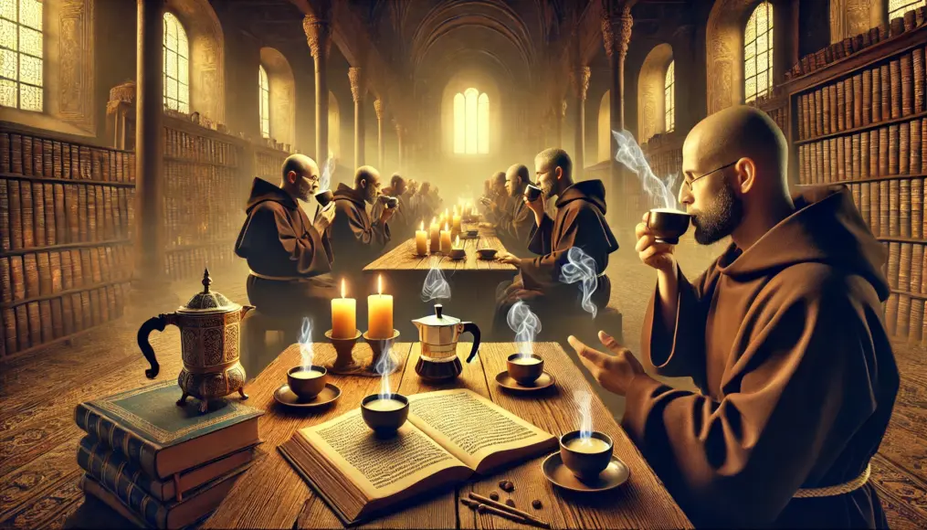 Monks testing the effects of coffee