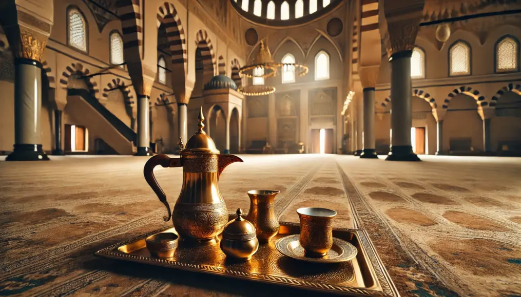 Coffee culture inside a mosque