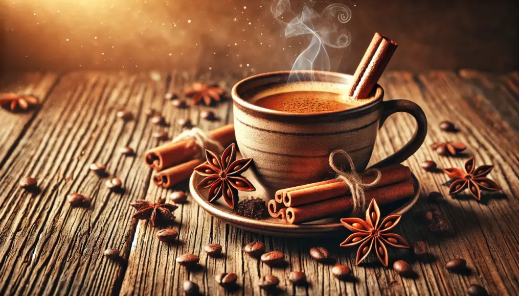 Flavored coffee with spices