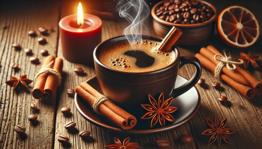 Spiced hot coffee