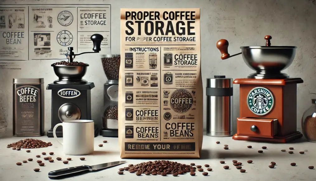 Instructions for proper coffee storage