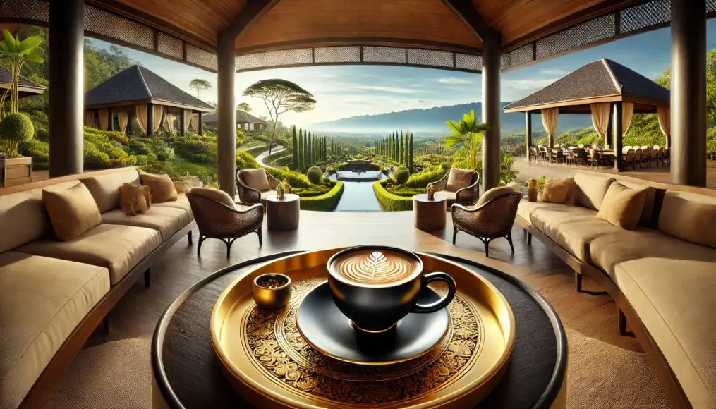 Luxury resort café in Thailand