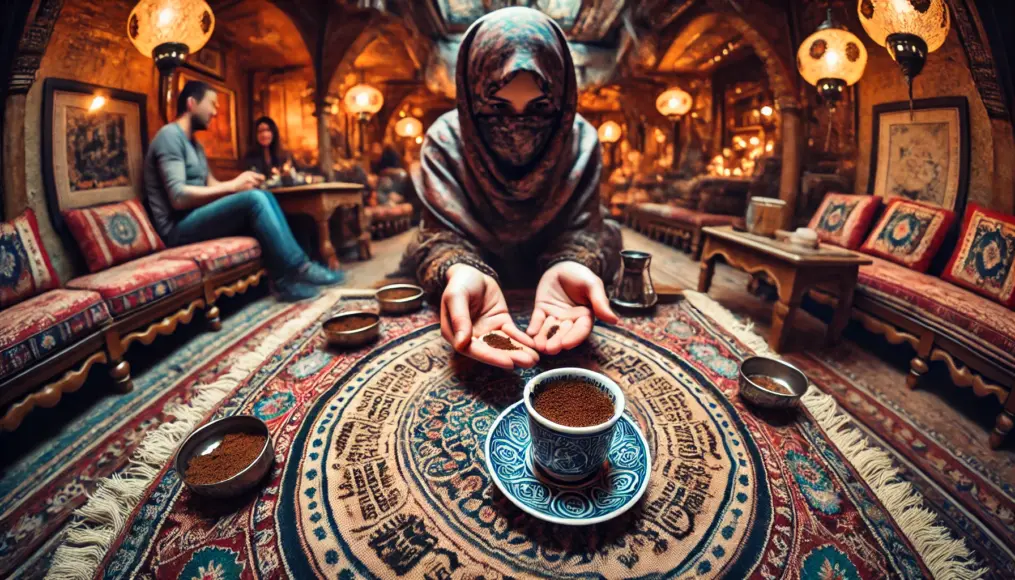 Scene of Turkish Coffee Fortune Telling